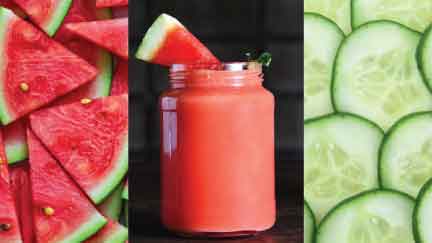 Cómo hacer un refrescante Batido de Pepino y Sandía